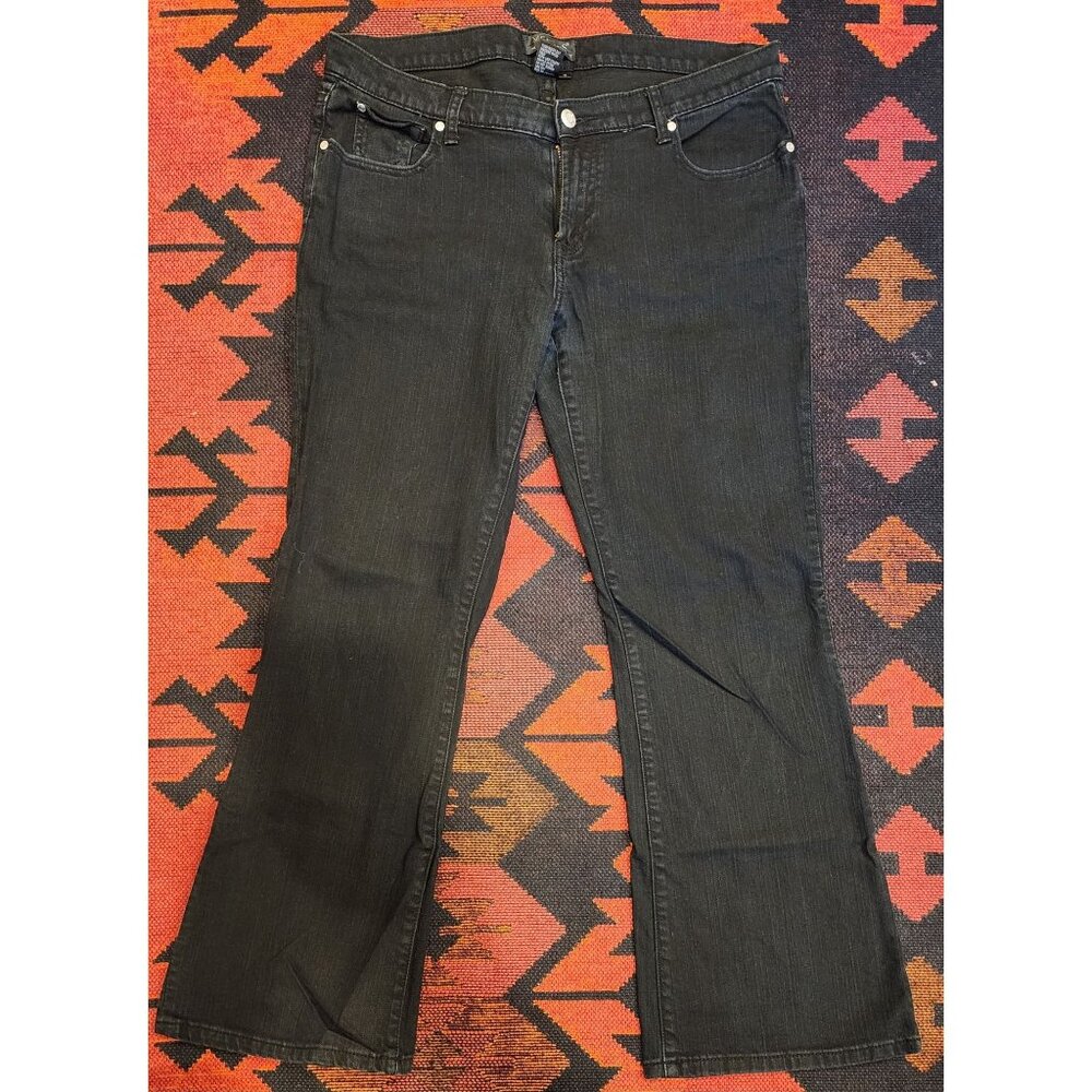 Vintage Venus Y2K Women's Black Low Rise Denim Bootcut Jeans Size 12